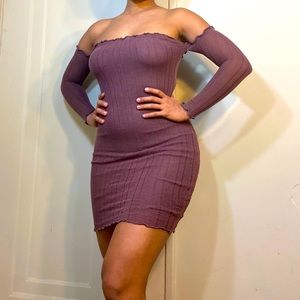 Purple sleeve dress